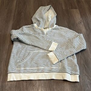 Navy blue striped knit roxy hoodie